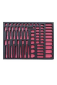 dorf Takım Arabası İç Düzenleyici Boş Eva Organizer Havalı Torx Lokma İçin 72 Adet Bölme 55,5cmx41cm - 2
