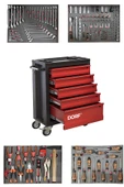 dorf 179 Parça Dolu Takım Arabası 5 Çekmeceli Profesyonel Atölyelere Özel Takım Arabası thumbnail 1