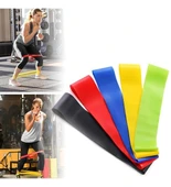 5'li Direnç Bandı Egzersiz Seti Mini Loop Band Aerobik Egzersiz Lastiği  Farklı Renk ve Seviye thumbnail 3