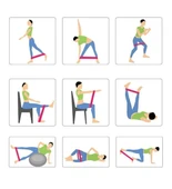 5'li Direnç Bandı Egzersiz Seti Mini Loop Band Aerobik Egzersiz Lastiği  Farklı Renk ve Seviye thumbnail 6