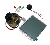 Elektrik Üreten Dinamo Motor (Parmak ile çevrilebilen) Led, Panel ve Buzzer Çalıştıran Hobi Deney Seti thumbnail 3