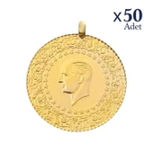 Gekas Kuyumculuk Yeni Kulplu Ziynet Yarım Altın 50 Adet - 1