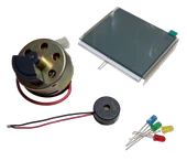 Elektrik Üreten Dinamo Motor (Parmak ile çevrilebilen) Led, Panel ve Buzzer Çalıştıran Hobi Deney Seti thumbnail 6