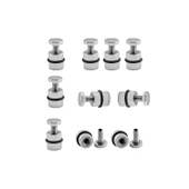 O-RİNGLİ Metal Cam Raf Tutucu (10 Adet) Krom 90-2503-01 Oringli Contalı Vidalı Metal Tutamak thumbnail 1