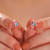 Supertrend Gümüş Renkli Üç Yıldız Çocuk Küpesi thumbnail 2