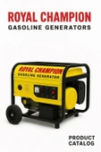 Royal Champion WX-6500 Uzaktan Kumandalı Çalıştırma 4 Kw Benzinli ipli marşlı Monofaze Portatif Jeneratör - 1