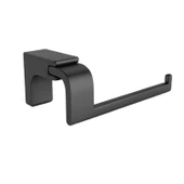 Siyah Lüx Kapaksız WC Kağıt Aparatı Vidalı Paslanmaz Metal Duvar Tuvalet Kağıtlık Banyo Aksesuarı thumbnail 1