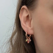 Supertrend Gümüş Sallantılı Mix Taşlı Halka Kadın Küpe thumbnail 4