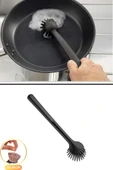 Silikon Başlıklı Fırça, Bulaşık Yıkama Lavabo Temizleme Mutfak Banyo Tezgah Temizlik Fırçası thumbnail 4