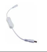 Anahtarlı DC Adaptör Güç Bağlantı Uzatma Kablosu 20cm Beyaz thumbnail 2