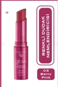 GOLDEN ROSE Glow Kiss Tinted Lip Balm SPF15 Shea & Hyaluronik Asitli Renkli Dudak Balmı 03 Berry Pink 3 g - 1