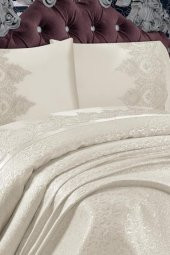 Lena Fransız Güpürlü Brokar Pike Takımı Krem thumbnail 6