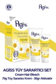 AGISS Doğal Papatya Özlü Tüy Sarartıcı Set, Tüy Sarartıcı Krem (VİTAMİN E) 70 gr Aktivatör 35 gr - 2