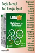 DERMOEXPRESS Ledavit Multivitamin Mineral 30 Tablet (KALSİYUM MAGNEZYUM ÇİNKO DEMİR VB.) thumbnail 1