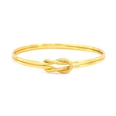 Altın Kaplama İmitasyon Simli Ajda Aşk Düğümü Bilezik BLZ-3114 thumbnail 2