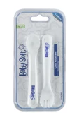 BABYSOFT Baby Soft Çatal Kaşık Seti Beyaz - 1