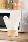 Porsima 3137 Silikon Yanmaz Yapışmaz Fırın Eldiveni Krem thumbnail 3