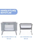 Chicco Next2me Forever Anne Yanı Beşik Ash Grey Cross Collection - 3