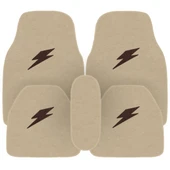 Kahverengi Şimşek Nakış Desenli 5'li Oto Halı Paspas Seti / Ön Arka Uyumlu Araç Oto Halı Paspas thumbnail 7