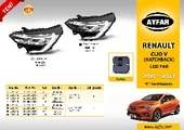 FAR SİYAH ÇITALI MOTORLU SOL (BALLAST BEYİN HARİÇ) R.CLIO V HATCBACK (2020›2023) - AYFAR-202347 - 1