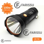 OR-T40 100W 5000 Lümen Şarj Edilebilir LED El Feneri - Yüksek Performans ve Uzun Çalışma Süresi - 1