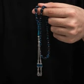 Supertrend Gümüş Püskül Sıkma Kehribar Tesbih thumbnail 1