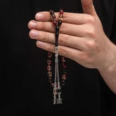 Supertrend Gümüş Püskül Sıkma Kehribar Tesbih thumbnail 1