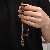 Supertrend Gümüş Püskül Sıkma Kehribar Tesbih - 2