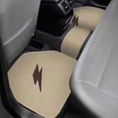 Kahverengi Şimşek Nakış Desenli 5'li Oto Halı Paspas Seti / Ön Arka Uyumlu Araç Oto Halı Paspas thumbnail 5