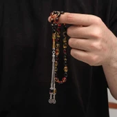 Supertrend Gümüş Püskül Sıkma Kehribar Tesbih - 4