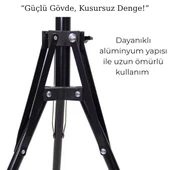 Ayarlanabilir Alüminyum Tripod Işık Standı Katlanabilir, Dayanıklı ve Ring Light Uyumlu - 5