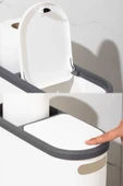 Porsima M-325 Çöp Kutusu Banyo Mutfak Çöp Kovası Kapaklı Banyo Çöp Kovası 10LT thumbnail 2
