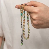 Supertrend Gümüş 1000 Ayar Kazaz Püsküllü Sıkma Kehribar Tesbih thumbnail 4