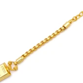 İmitasyon Altın Kaplama Çizgili Figaro Desenli Külçe Bileklik BLK-1156 thumbnail 5