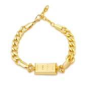 İmitasyon Altın Kaplama Figaro Desenli Külçe Bileklik BLK-1157 thumbnail 1