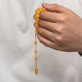 Supertrend Yuvarlak Sıkma Kehribar Tesbih - 3