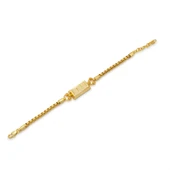 İmitasyon Altın Kaplama Çizgili Figaro Desenli Külçe Bileklik BLK-1156 thumbnail 3