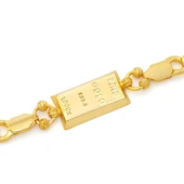 İmitasyon Altın Kaplama Figaro Desenli Külçe Bileklik BLK-1157 thumbnail 3