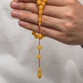 Supertrend Yuvarlak Sıkma Kehribar Tesbih - 4