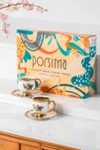 Porsima 3187 Majesty 12 Parça Yaldızlı Porselen Türk Kahve Fincan Takımı thumbnail 2