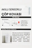 Porsima Me02 Hareket Sensörlü Sessiz Kapatma Çöp Kutusu Banyo Mutfak Çöp Kovası Kapaklı Banyo Çöp Kovası 18Lt - 3