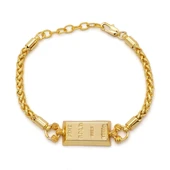 İmitasyon Altın Kaplama Örgü Desenli Külçe Bileklik BLK-1154 - 1