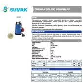 Sumak 0.85 HP 370W Drenaj Dalgıç Pompa (SDF5) thumbnail 5