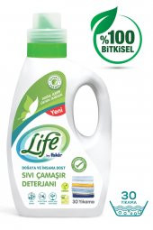 Life by Fakir 100 Bitkisel Vegan Sıvı Çamaşır Deterjanı 1500 ml(30 Yıkama) (Renkliler ve Beyazlar) - 1