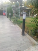 80 Cm, E27 Duy, Elektrikle Çalışır Dış Mekan Aplik, Plastik Bahçe, Duvar, Yol Armatürü,  Ampul Hariç thumbnail 3