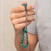 Supertrend Gümüş Püsküllü Sıkma Kehribar Tesbih thumbnail 4