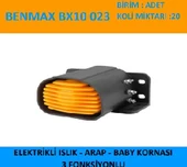 12V-24V 3 SESLİ SİREN -ELEKTRİKLİ ISLIK-ARAP-BABY KORNASI - BENMAX-BX10023 - 1