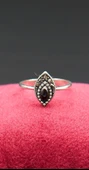 925 Ayar Kadın Gümüş Oltu Taşı Yüzük sy00074 thumbnail 2