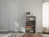 2 Kapaklı Çok Amaçlı Dolap Kül Gri - 3