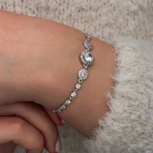 Supertrend Gümüş Zirkon Taşlı Yuvarlak Kadın Bileklik thumbnail 5